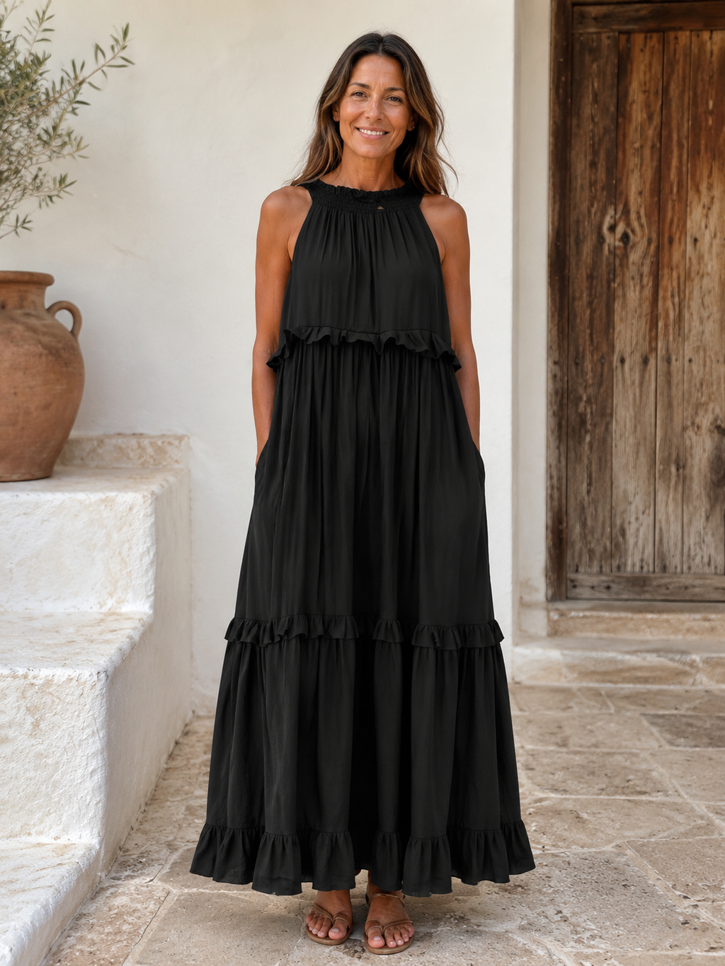 Elena – Vestido Largo Favorecedor