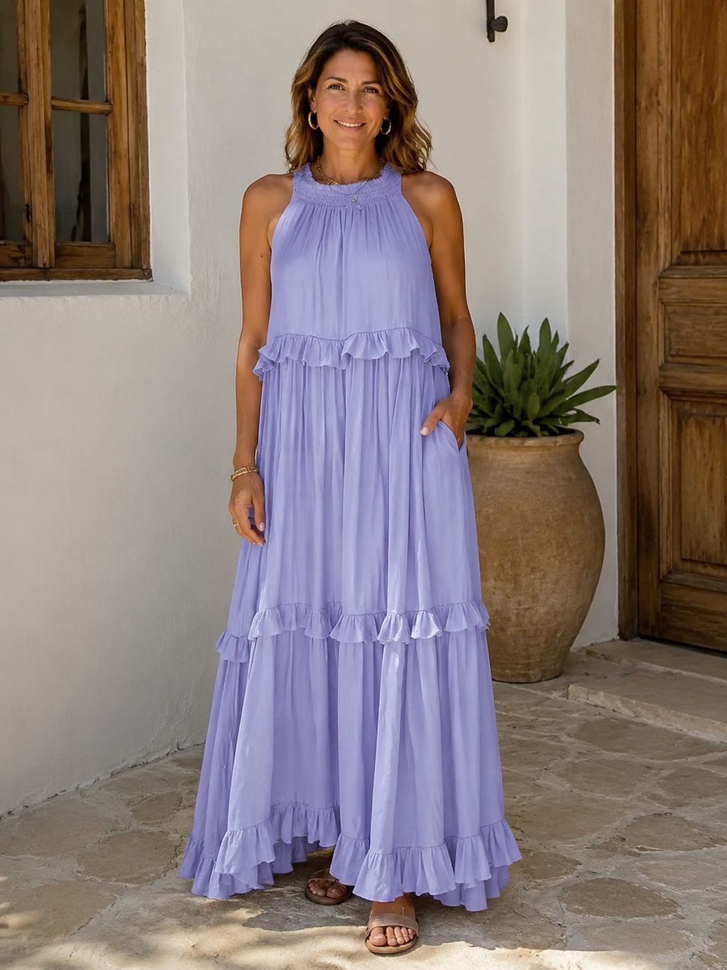 Elena – Vestido Largo Favorecedor